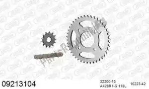 AFAM 39009213104 ketting kit chainkit, steel racing - Onderkant