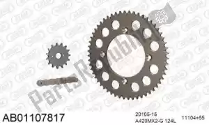 AFAM 390AB01107817 chain kit chain kit, alu ab - Bottom side