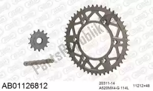 AFAM 390AB01126812 ketting kit chainkit, alu ab - Onderkant