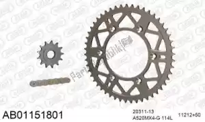 AFAM 390AB01151801 chain kit chain kit, alu ab - Bottom side