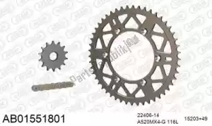 AFAM 390AB01551801 chain kit chain kit, alu ab - Bottom side