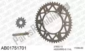 AFAM 390AB01751701 kit de cadena kit de cadena, alu ab - Lado inferior