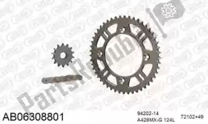 AFAM 390AB06308801 chain kit chain kit, alu ab - Bottom side