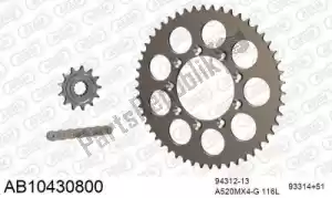 AFAM 390AB10430800 chain kit chain kit, alu ab - Bottom side