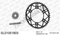 390SL01051803, Afam, Kit chaine kit chaine, acier slk    , Nouveau