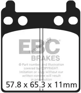 EBC EBCFA032 brake pad fa032 organic brake pads - Bottom side