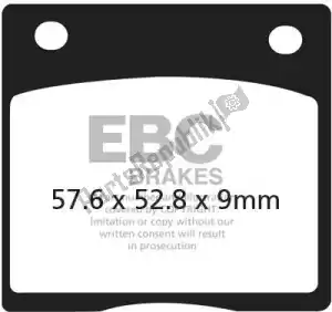 EBC EBCFA036V remblok fa 36v semi sintered brake pads - Onderkant