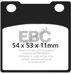 EBC EBCFA045 remblok fa045 organic brake pads - Onderkant