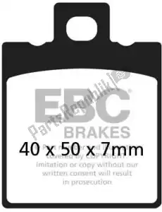 EBC EBCSFA047 brake pad sfa047 organic scooter brake pads - Bottom side