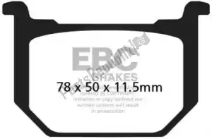EBC EBCFA051V brake pad fa 51v semi sintered brake pads - Bottom side