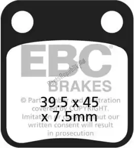 EBC EBCFA054HH brake pad fa054hh hh sintered sportbike brake pads - Bottom side