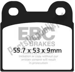 Here you can order the brake pad fa 57v semi sintered brake pads from EBC, with part number EBCFA057V: