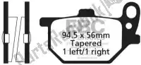 EBCFA061V, EBC, Remblok fa 61v semi sintered brake pads    , Nieuw