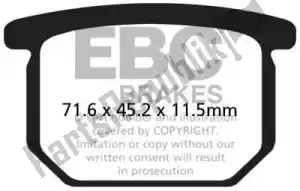 EBC EBCFA065V brake pad fa 65v semi sintered brake pads - Bottom side
