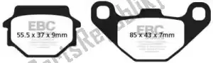 EBC EBCFA0673 brake pad fa067/3 organic brake pads - Bottom side
