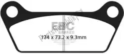 Here you can order the brake pad fa079 organic brake pads from EBC, with part number EBCFA079: