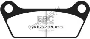 EBC EBCFA079 brake pad fa079 organic brake pads - Bottom side
