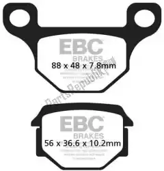 remblok fa093 organic brake pads van EBC, met onderdeel nummer EBCFA093, bestel je hier online: