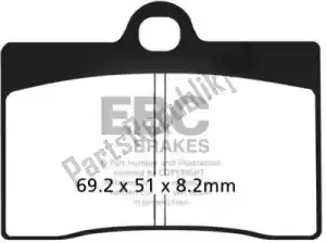 EBC EBCFA095V remblok fa 95v semi sintered brake pads - Onderkant