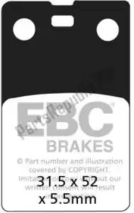 EBC EBCFA099 brake pad fa099 organic brake pads - Bottom side