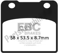 EBCFA103V, EBC, Brake pad fa 103v semi sintered brake pads    , New