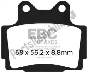 EBC EBCFA104 remblok fa104 organic brake pads - Onderkant