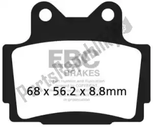 EBC EBCFA104V brake pad fa 104v semi sintered brake pads - Bottom side