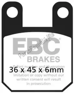 EBC EBCFA115TT brake pad fa115tt organic brake pads - Bottom side