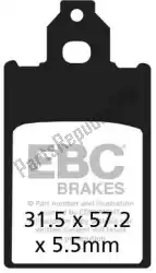 Here you can order the brake pad sfa116 organic scooter brake pads from EBC, with part number EBCSFA116: