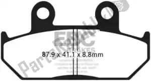 EBC EBCFA124HH brake pad fa124hh hh sintered sportbike brake pads - Bottom side