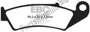 EBC EBCFA125TT pastilha de freio fa125tt pastilhas de freio orgânicas - Lado inferior