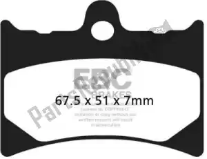 EBC EBCFA126R brake pad fa126r sintered r brake pads - Bottom side