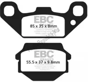 EBC EBCFA128R brake pad fa128r sintered r disc pad set - Bottom side