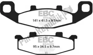 EBC EBCFA129 pastilha de freio fa129 pastilhas de freio orgânicas - Lado inferior