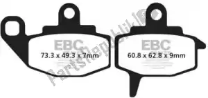 EBC EBCFA130TT pastillas de freno fa130tt pastillas de freno orgánicas - Lado inferior