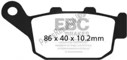 remblok fa140 organic brake pads van EBC, met onderdeel nummer EBCFA140, bestel je hier online: