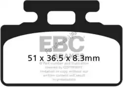 remblok sfa151 organic scooter brake pads van EBC, met onderdeel nummer EBCSFA151, bestel je hier online: