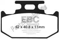 EBCFA1522TT, EBC, Brake pad fa152/2tt organic brake pads    , New