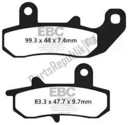 Here you can order the brake pad fa157 organic brake pads from EBC, with part number EBCFA157: