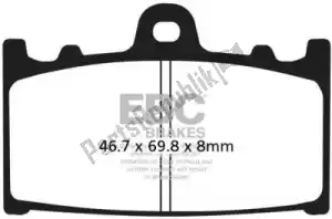 EBC EBCFA158HH pastilha de freio fa158hh hh pastilhas de freio sportbike sinterizadas - Lado inferior