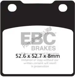 remblok fa161 organic brake pads van EBC, met onderdeel nummer EBCFA161, bestel je hier online: