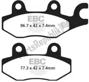 EBC EBCFA165R brake pad fa165r sintered r brake pads - Bottom side