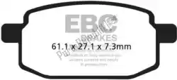 Here you can order the brake pad sfa169hh hh sintered scooter brake pads from EBC, with part number EBCSFA169HH: