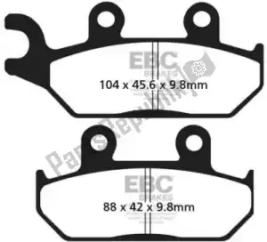 EBC EBCFA172TT brake pad fa172tt organic brake pads - Bottom side