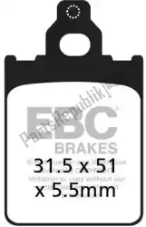 Here you can order the brake pad sfa186 organic scooter brake pads from EBC, with part number EBCSFA186: