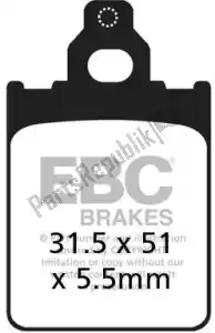 EBC EBCSFA186 brake pad sfa186 organic scooter brake pads - Bottom side