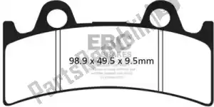 EBC EBCFA190 brake pad fa190 organic brake pads - Bottom side