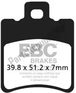 EBC EBCSFAC193 remblok sfac193 carbon scooter brake pads - Onderkant