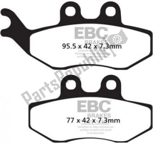 EBC EBCFA194 brake pad fa194 organic brake pads - Bottom side