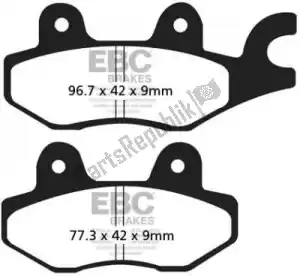 EBC EBCSFA197 brake pad sfa197 organic scooter brake pads - Bottom side